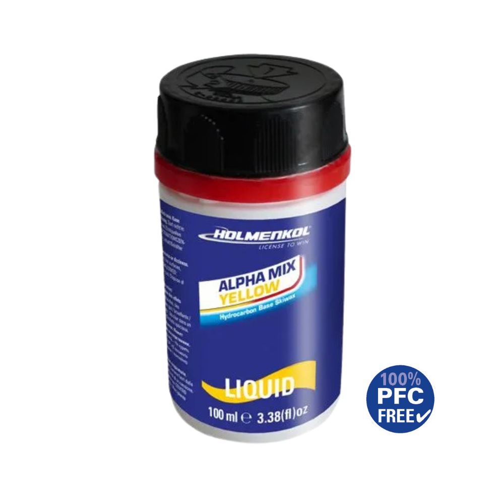 HOLMENKOL Alpha Mix 黄色液体滑行蜡（-4~0℃） · 100ml