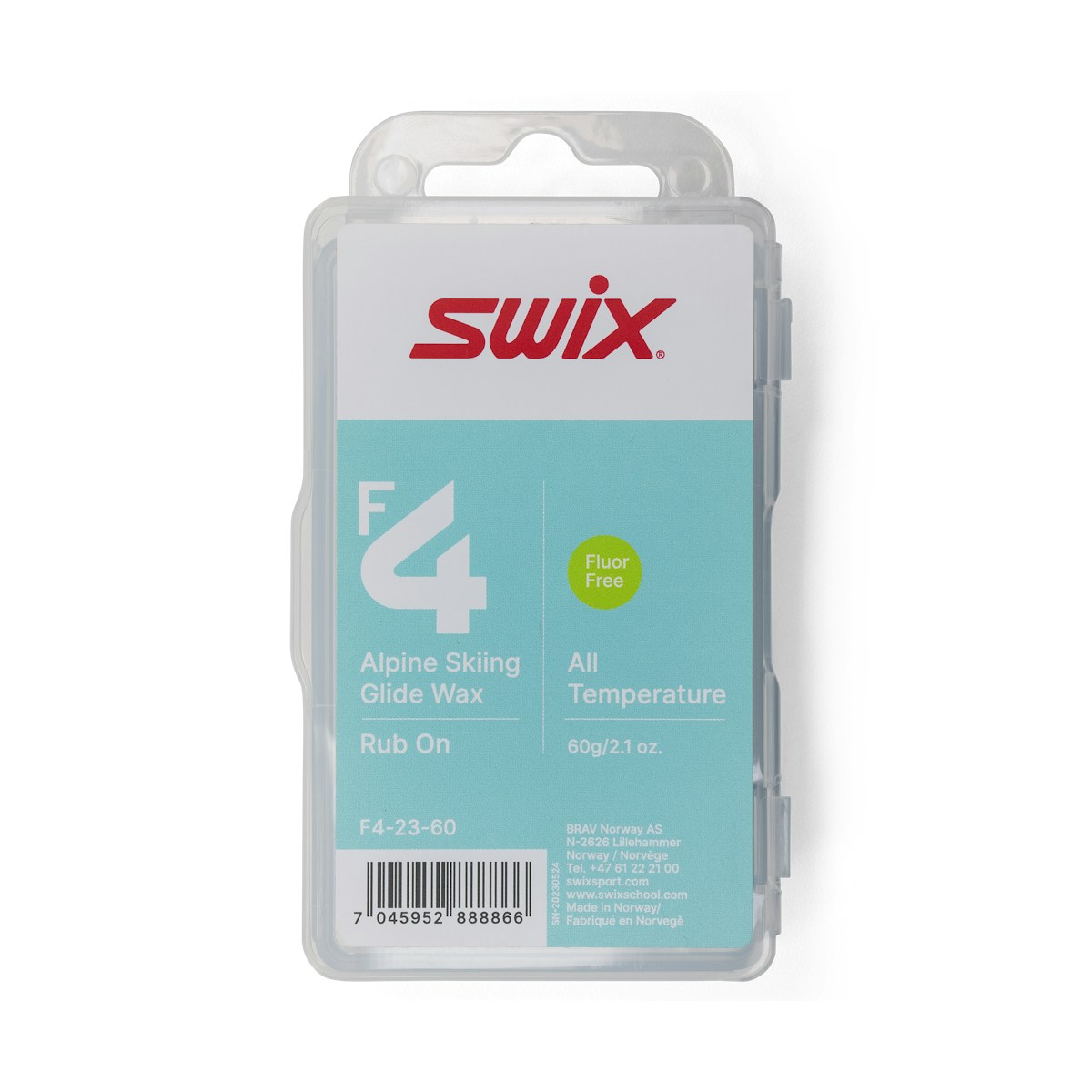 SWIX F4涂抹型滑行蜡附软木 F4-23-60 图 4