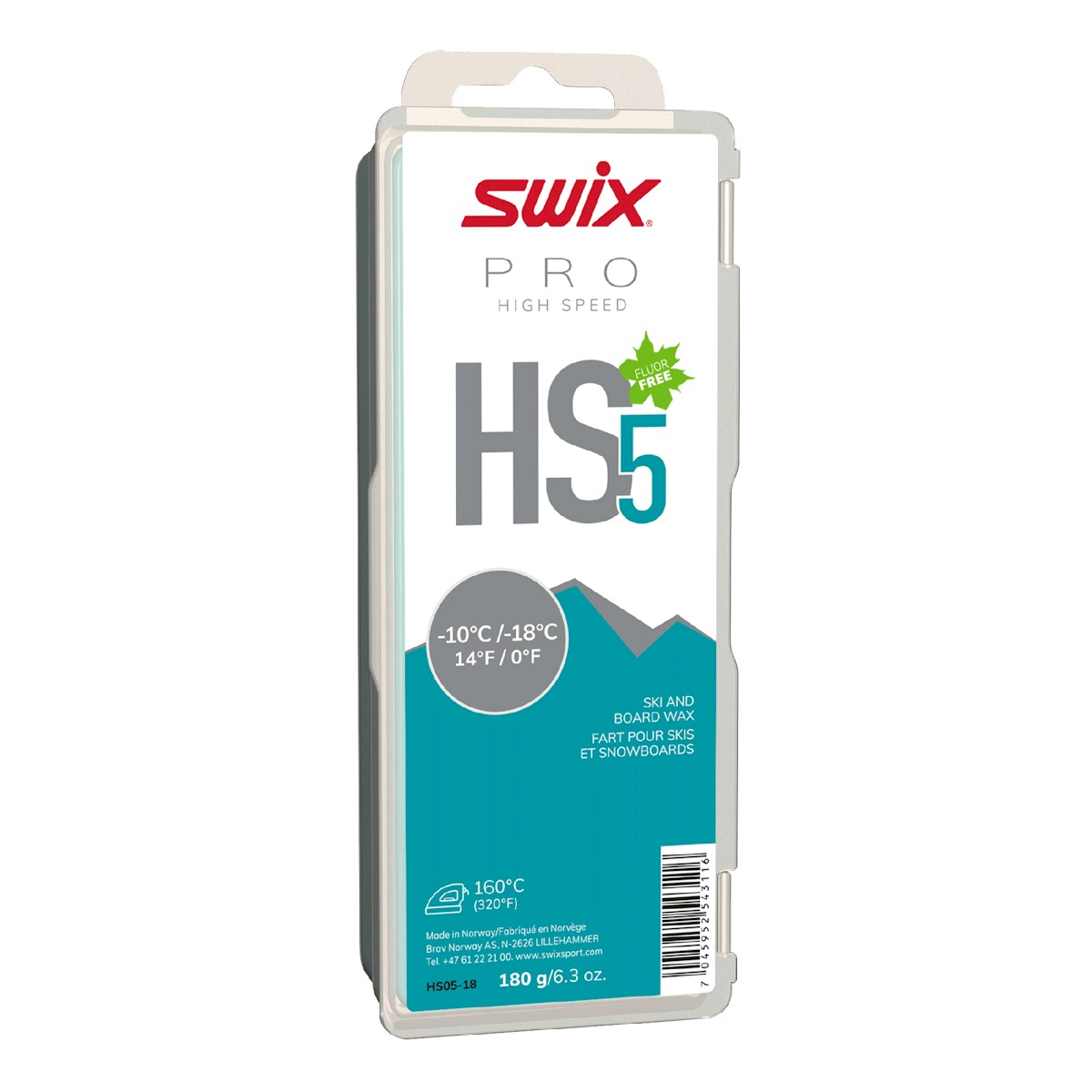SWIX 无氟快速蜡 HS05-18（-18~-10℃） 图 2