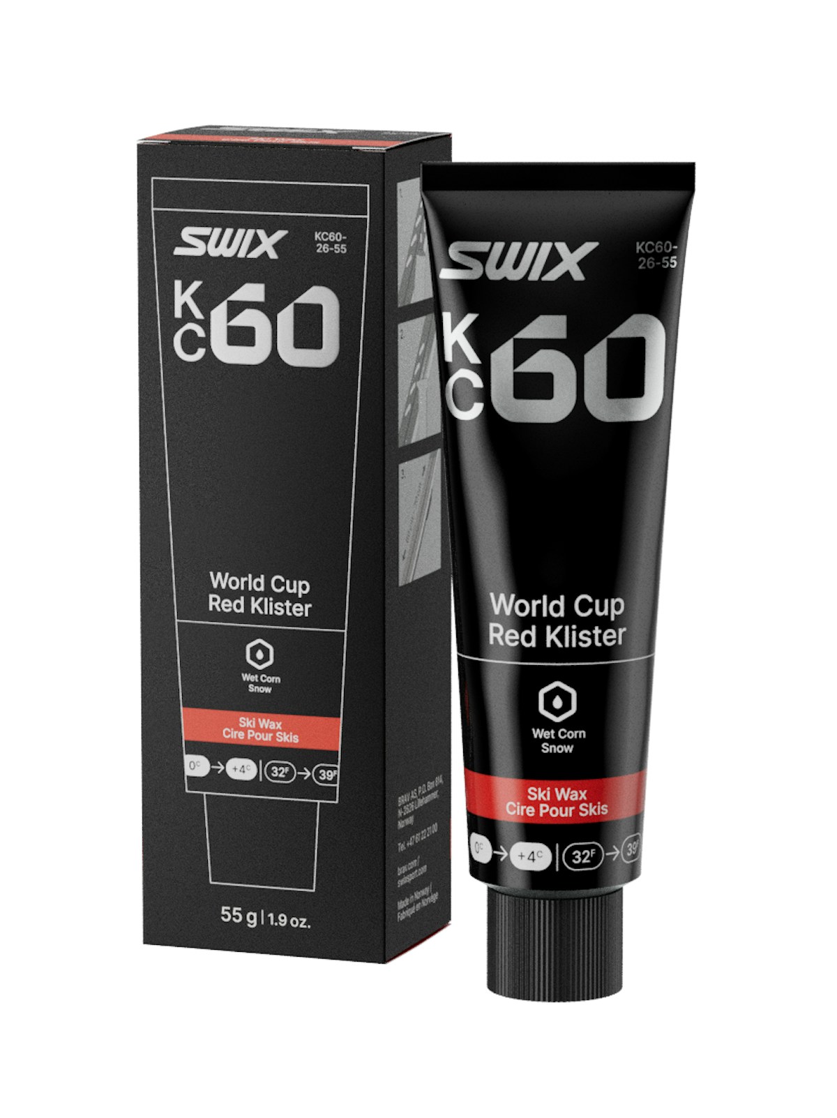 SWIX KC60世界杯红色克林蜡 KC60-26-55