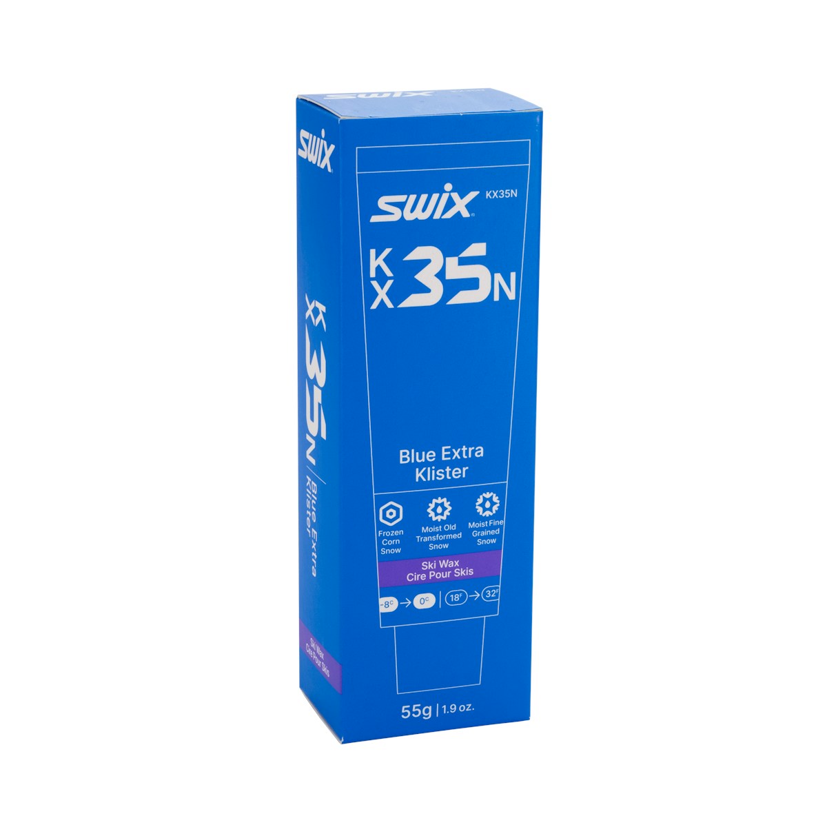 SWIX KX35N蓝色加强克林蜡 KX35N（-8~0℃） · 55g 图 2