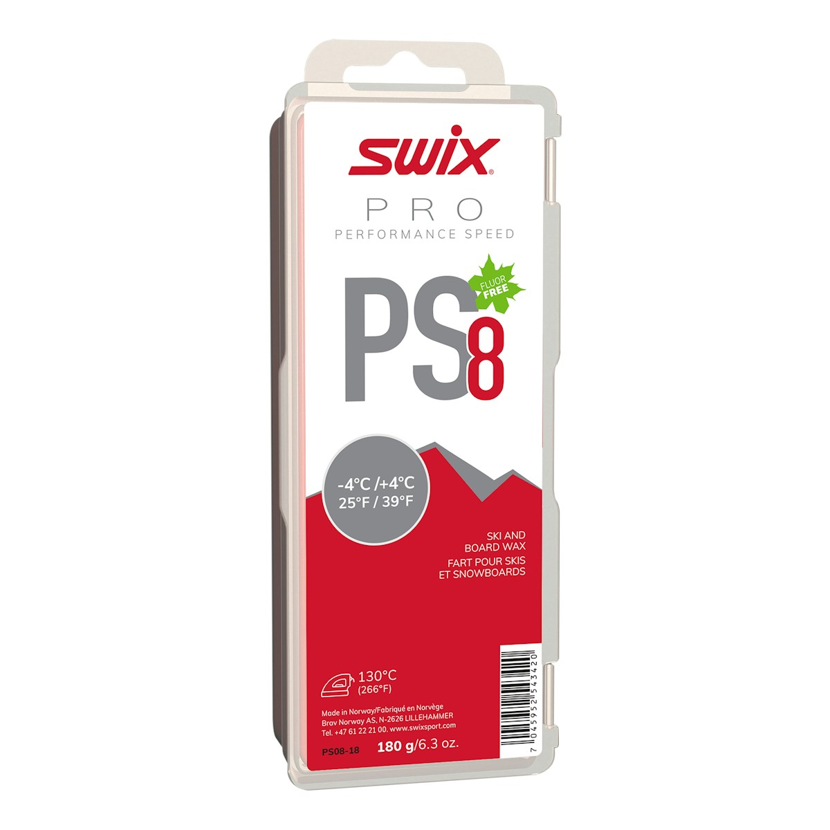 SWIX 无氟性能蜡 PS08-18（-4~4℃）