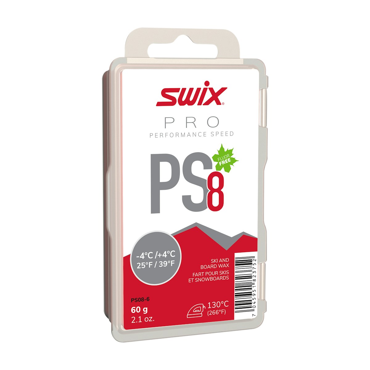 SWIX 无氟性能蜡 PS08-6（-4~4℃）